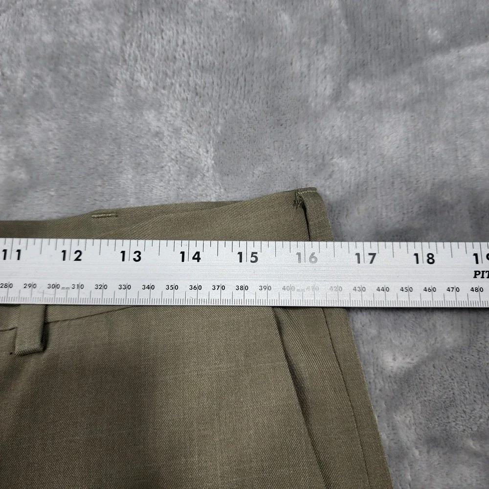 Perry Ellis Portfolio Pants Mens 32x32‎ Beige Dress Flat Front Straight Office